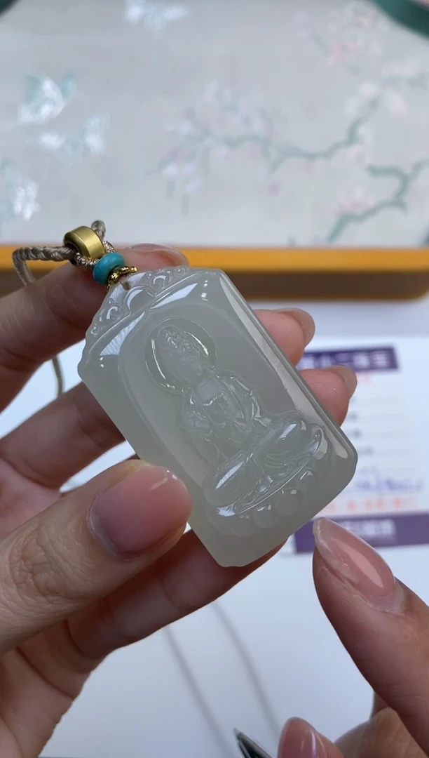 颈饰未镶嵌和田玉往****g376685/和田玉山水观音  多样性一件发