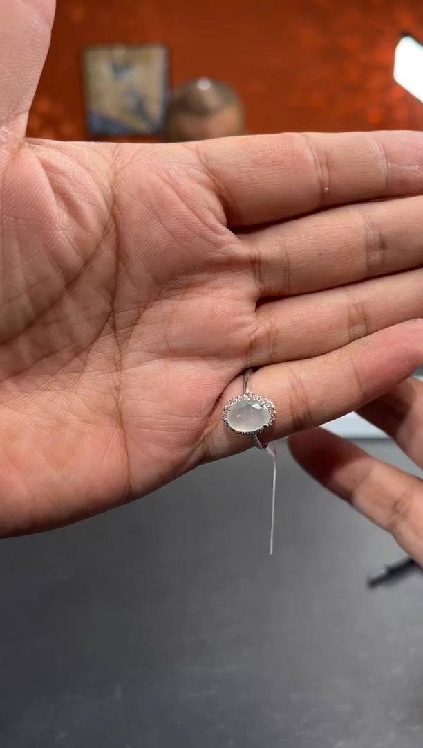 银S925镶嵌挂件翡翠7*边城刀客/004573R