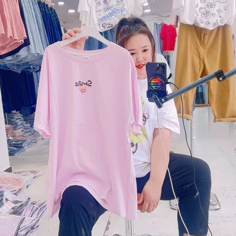 莲莲专属-紫色爱心笑脸半袖