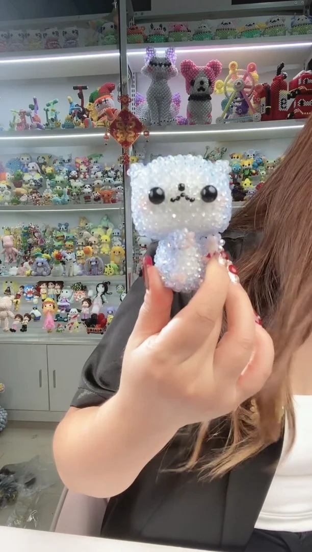 玻璃2243卡4水晶折耳猫材料包1套蓝色