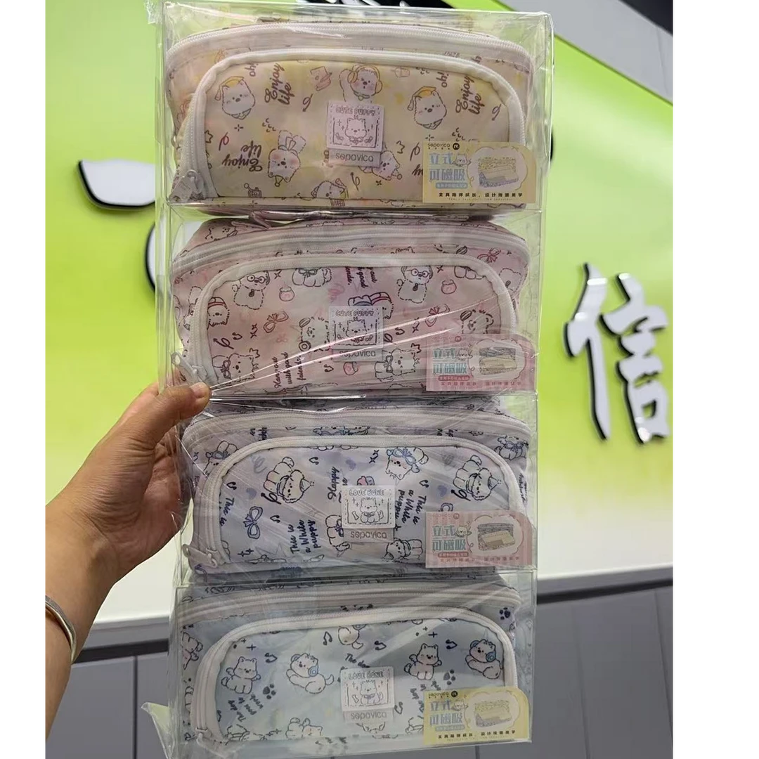修狗西高手拎枕头笔袋＋呆萌椒熊立体三角笔袋 混装 4个/包  2包