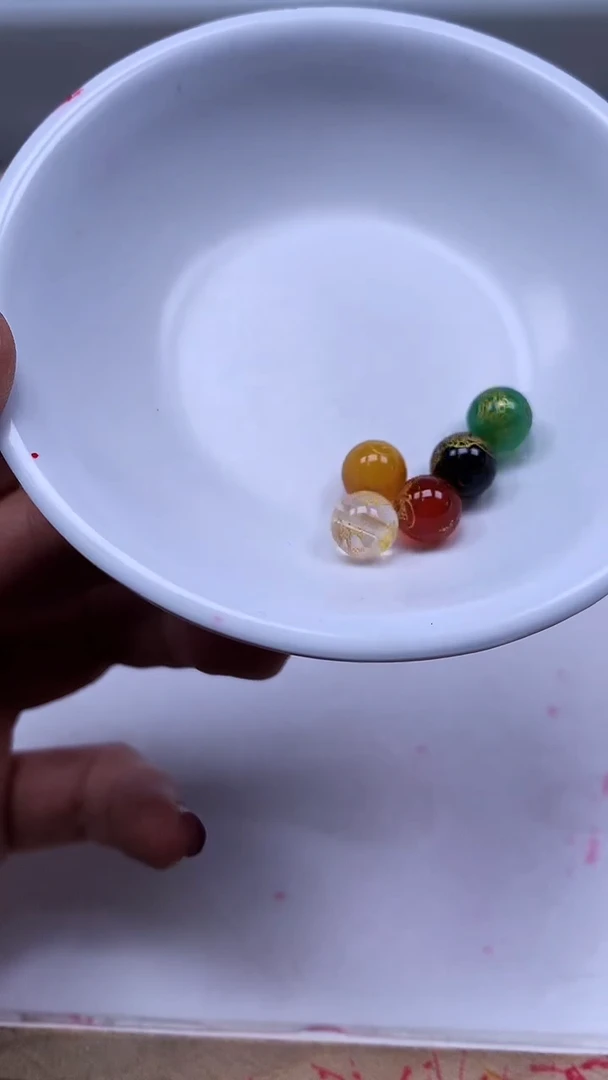 未镶嵌散珠玛瑙/玉髓L112 五路财神8mm一套（5个）6.8元