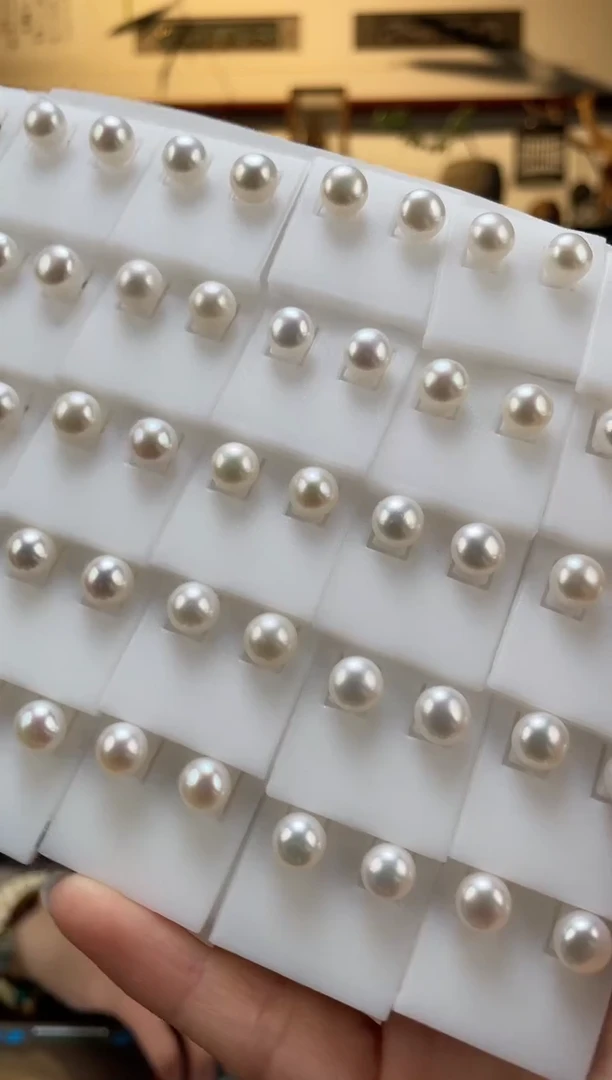 【闪购商品】淡水珍珠耳钉银S925镶嵌珍珠耳钉ZD多样性发一