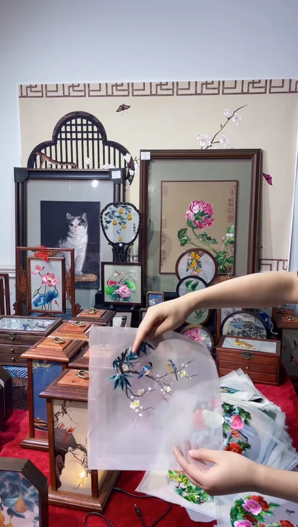 织绣精品苏绣手工刺绣，绣片