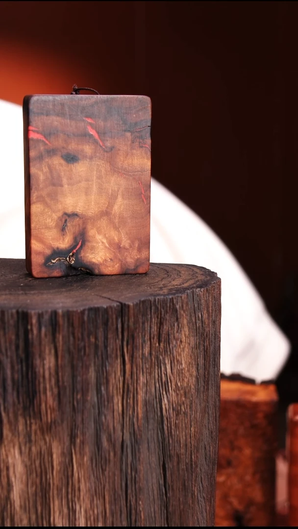 枣木云*泽无事牌单面刻