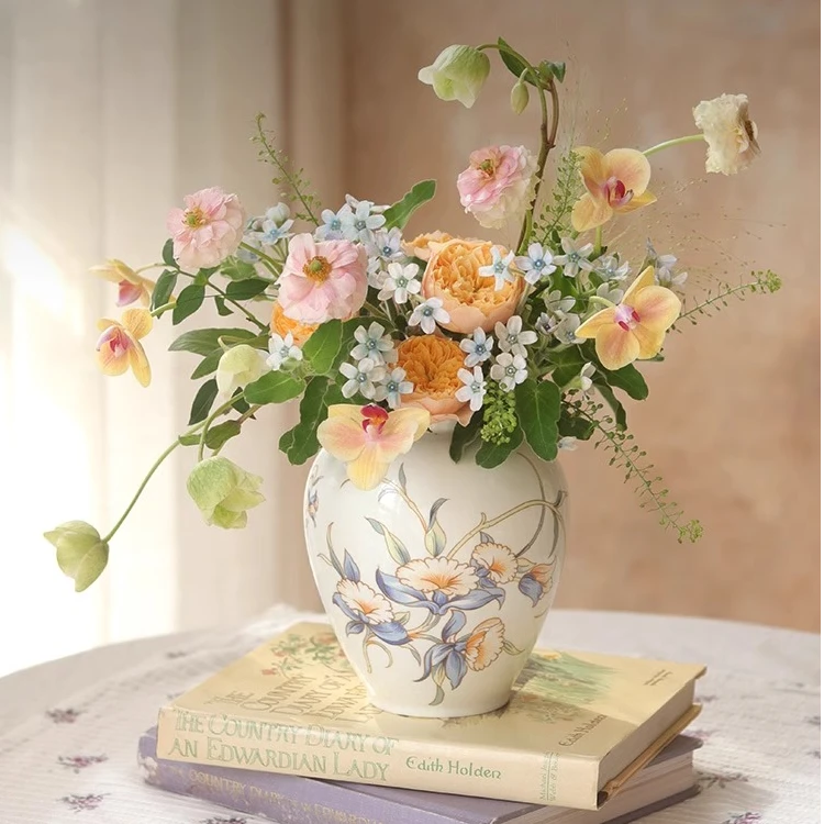 AYNSLEY/安斯丽英式陶瓷将军罐骨瓷大型轻奢花瓶插花瓶茶具