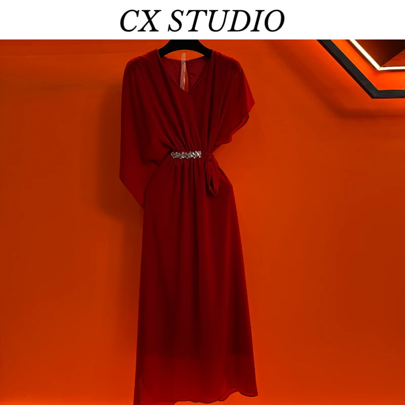 QC编码03 经典收腰轻奢时尚春夏季连衣裙（定制女装）TG554