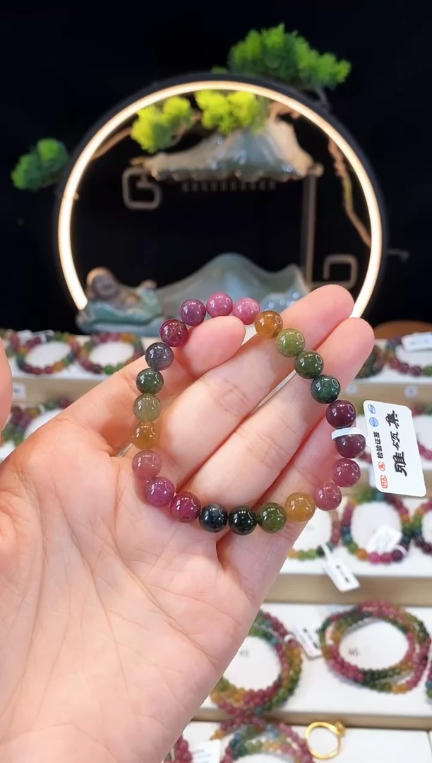 手链未镶嵌碧玺YSG61013素圈颜色微差