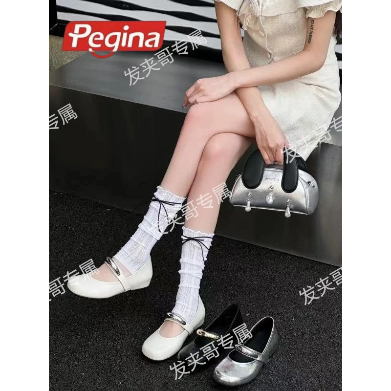 （克拉克）2025春季新款小众文艺风软皮金属平底玛丽珍鞋女19790-1