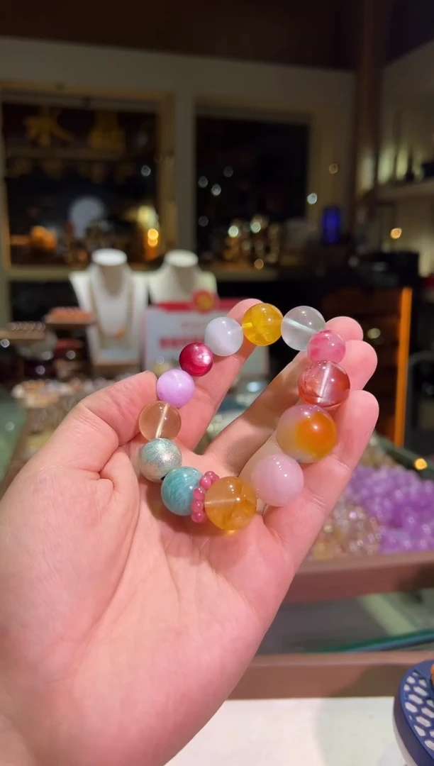 未镶嵌手链水晶红锂云母萤石DIY（多样性发一）