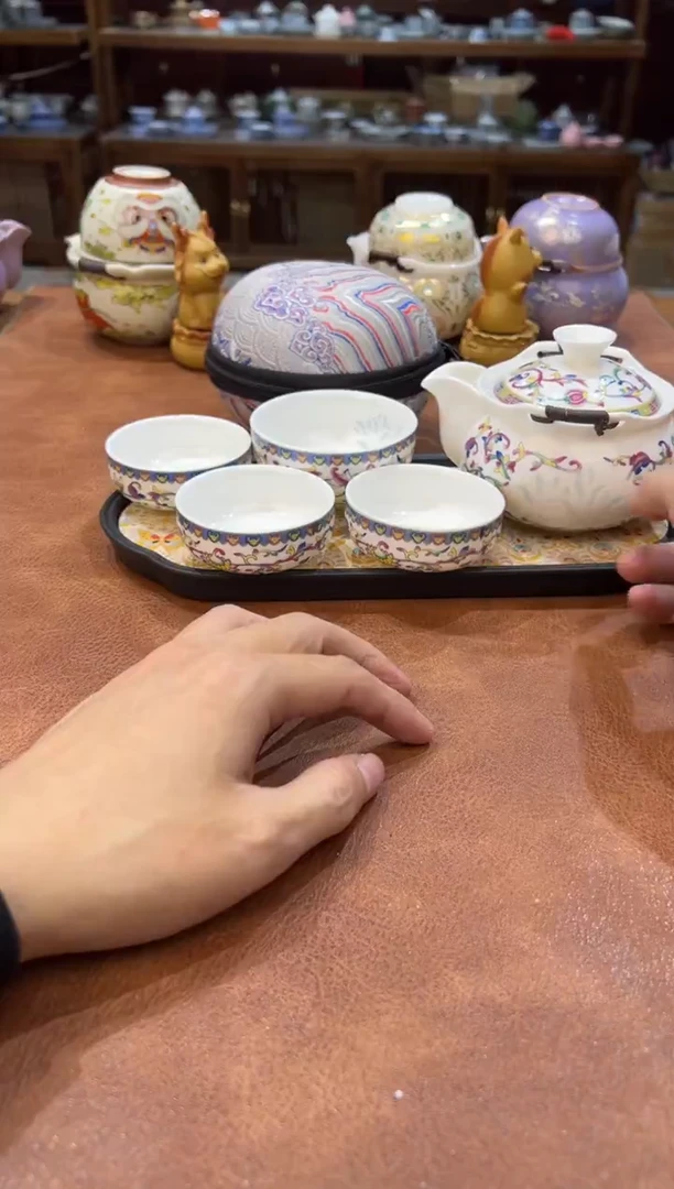 真的很便宜会开片的旅行茶具