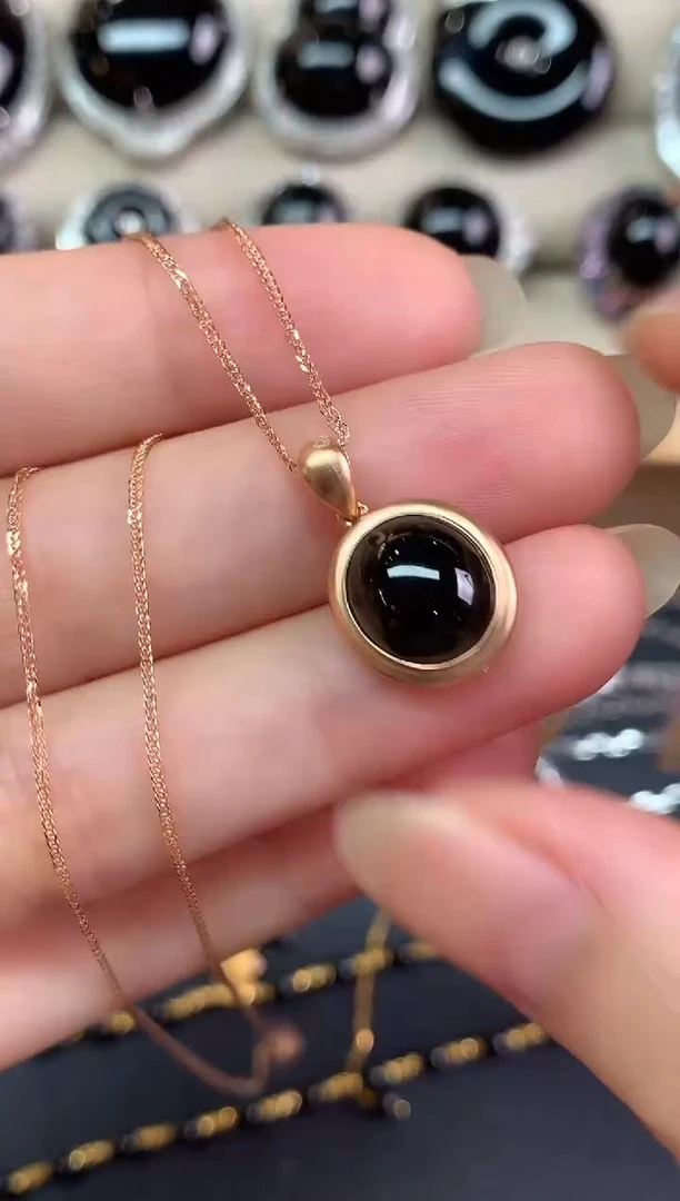 套链18K金镶嵌翡翠D174|2680