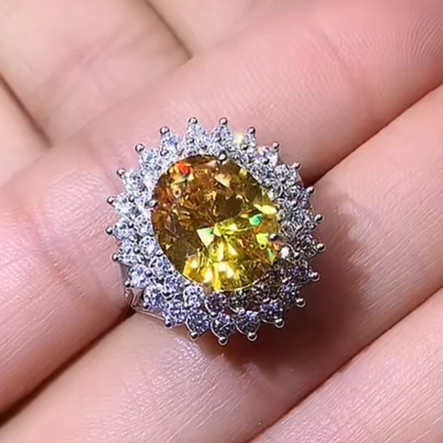 高奢定制-金丝 雀 黄 碧 戒指白1012