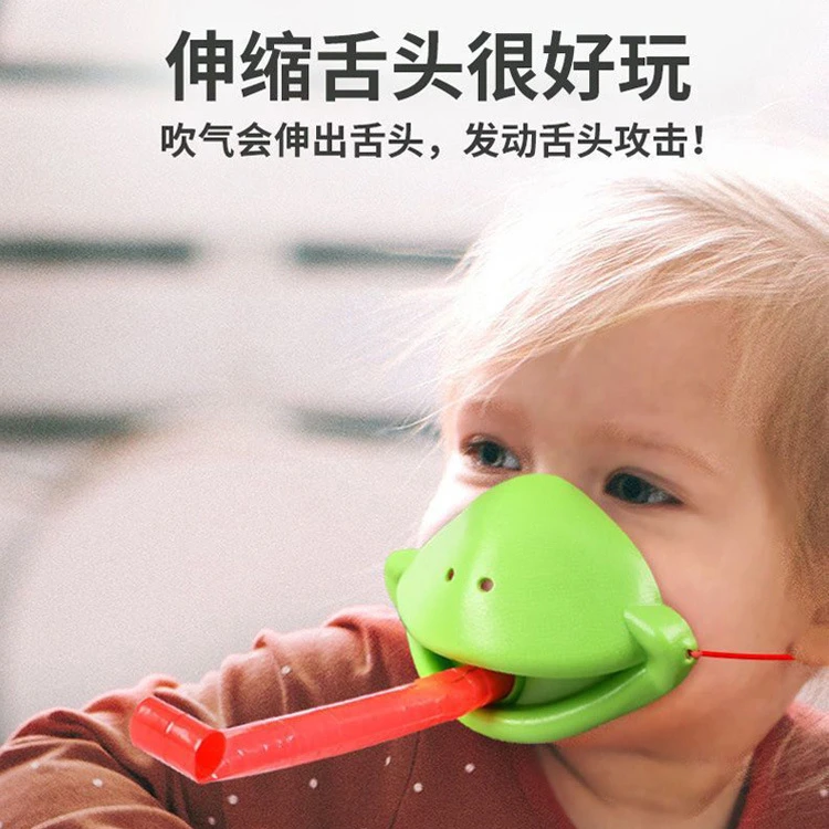 青蛙嘴吐舌头猫咪互动逗猫解闷玩具变色龙蜥蜴面罩逗猫神器青蛙嘴