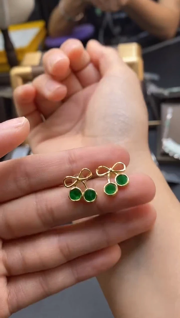 颈饰银S925镶嵌翡翠14066