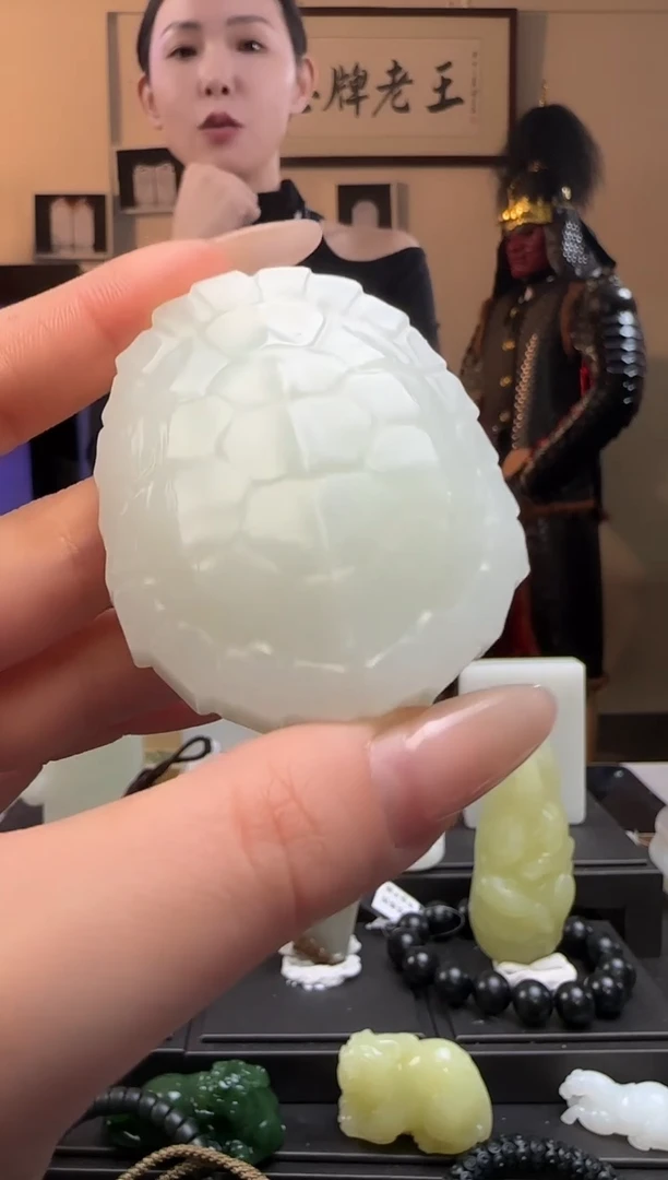 【闪购商品】和田玉白玉富甲天下未镶嵌手把件