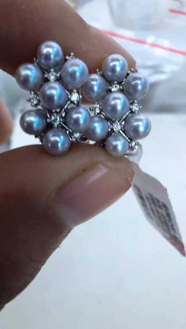 【闪购商品】海水珍珠耳饰银S925镶嵌耳钩