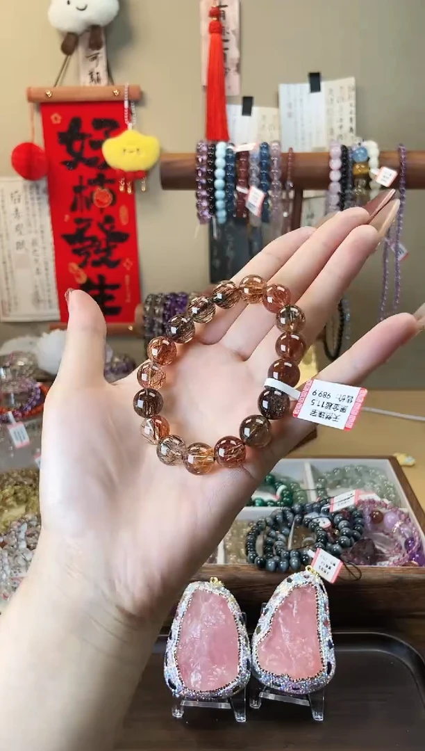 【闪购商品】水晶手链未镶嵌11m黑金超