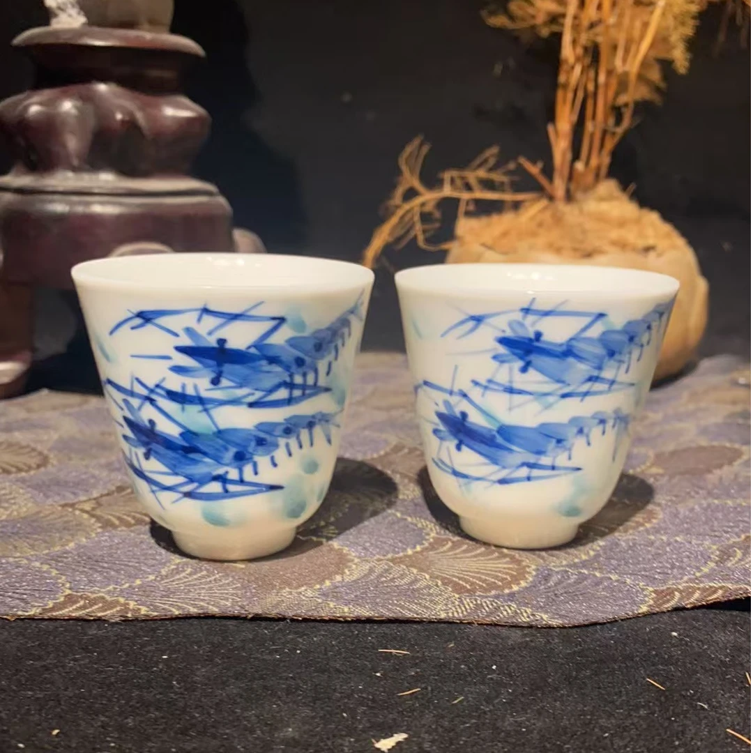 景德镇昱器虾趣小客杯微瑕（2个