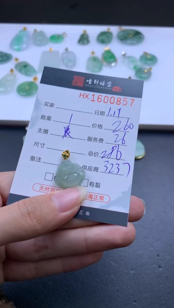 【闪购商品】翡翠挂件未镶嵌哈轩 挂件1