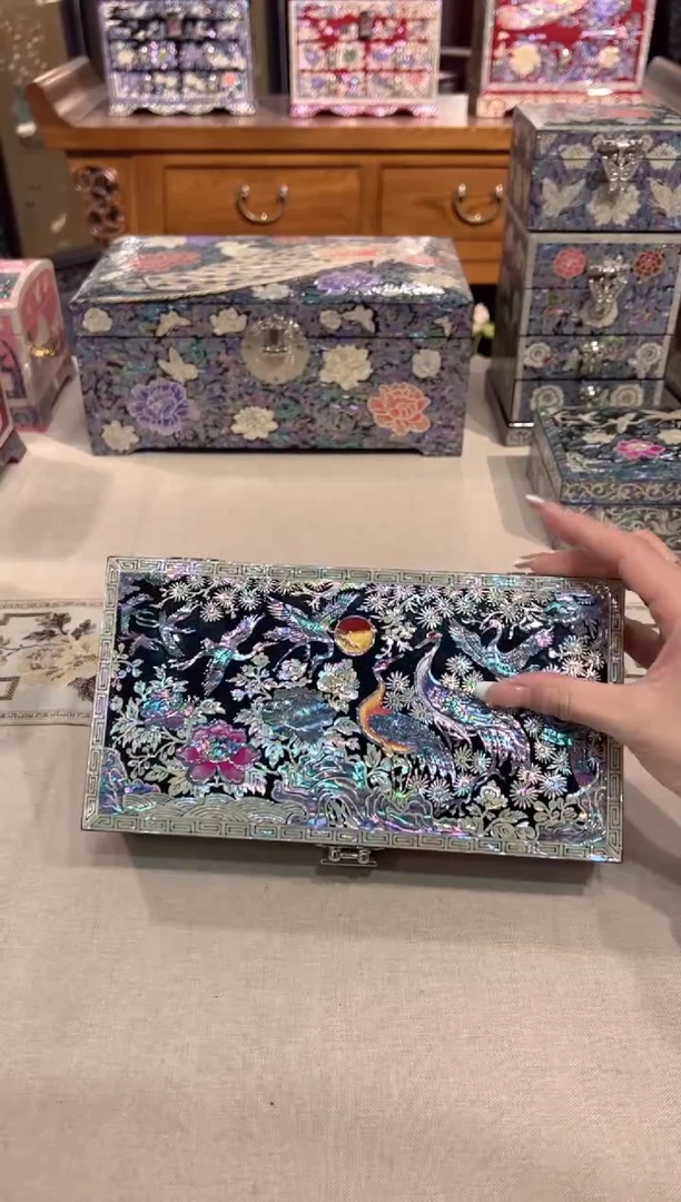 【闪购商品】仙鹤黑金鲍·弘贝雅螺钿漆器文化馆