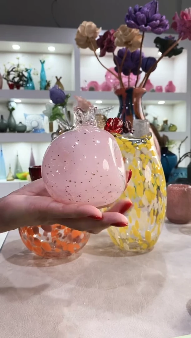 慕忆家手作琉璃花瓶瑕疵