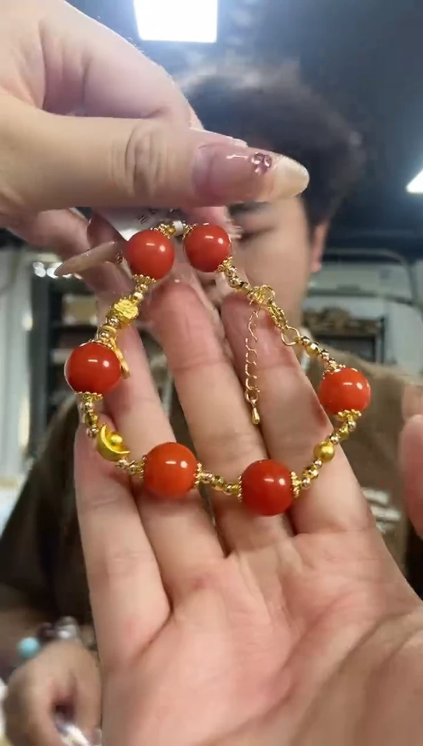 【闪购商品】南红玛瑙手串未镶嵌多样性发其一颜色微差