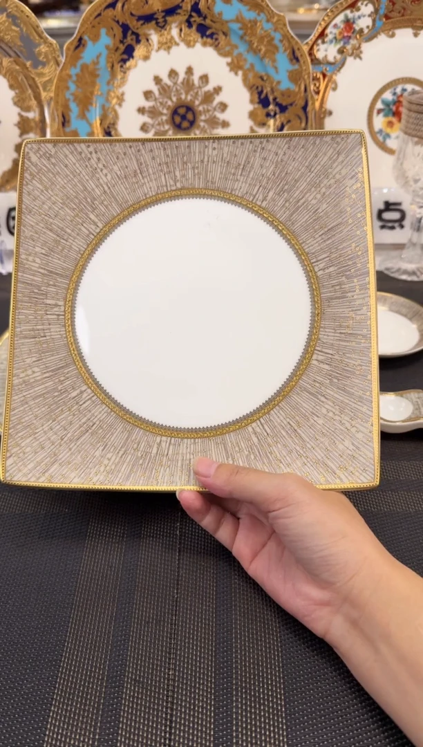 瓷片9英寸方平盘 1个