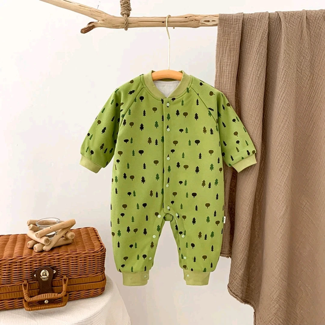 月亮星光波点婴幼儿连身衣宝宝哈衣爬爬服通用