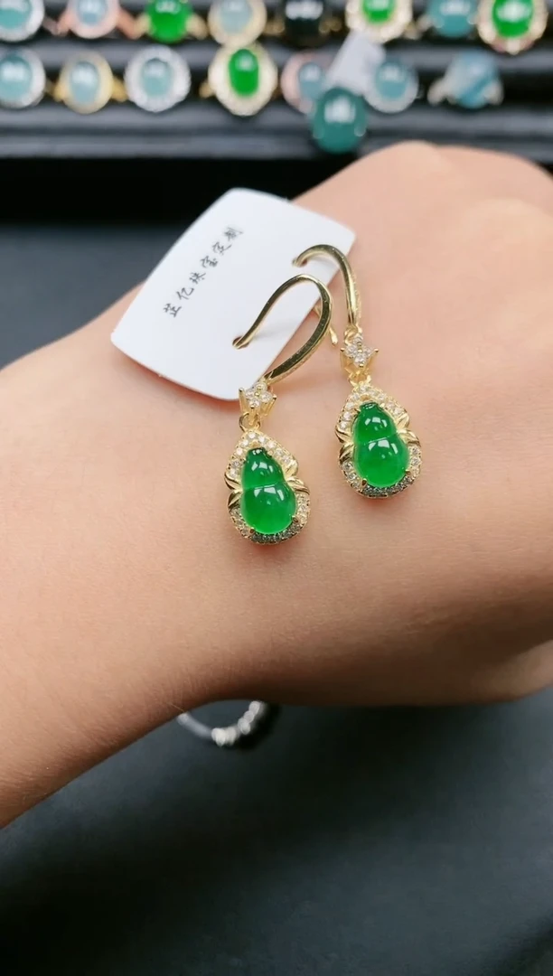 翡翠戒指银S925镶嵌1111111