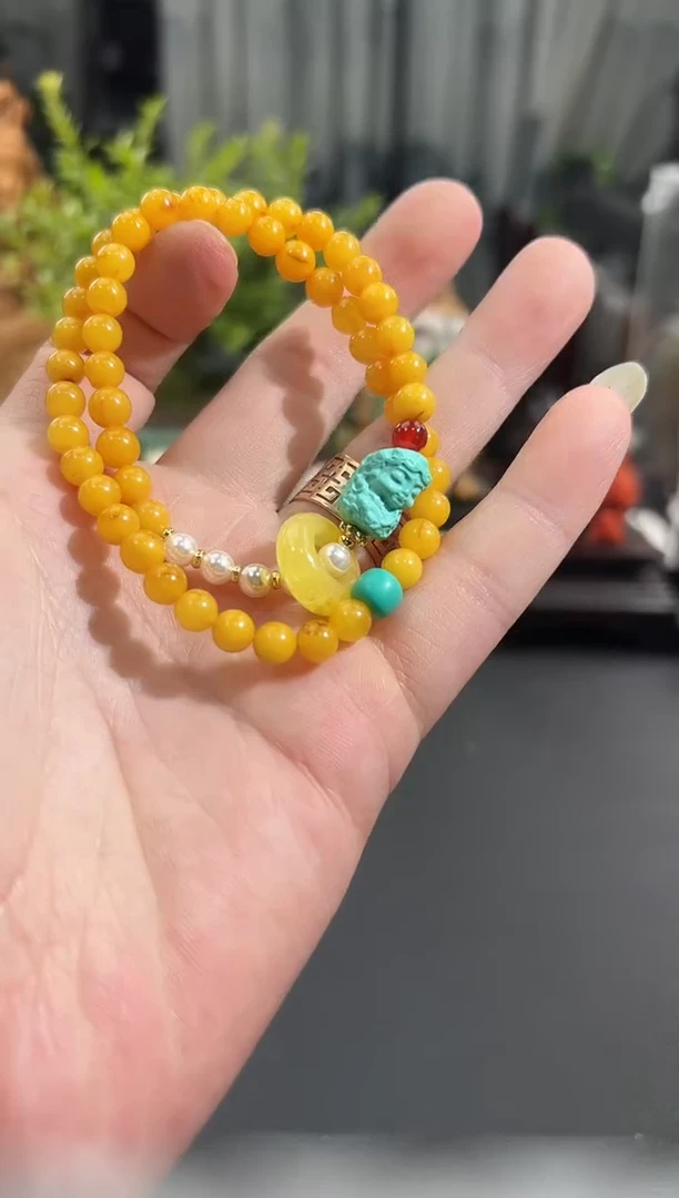 手链琥珀未镶嵌 B4399 多样性发货其一