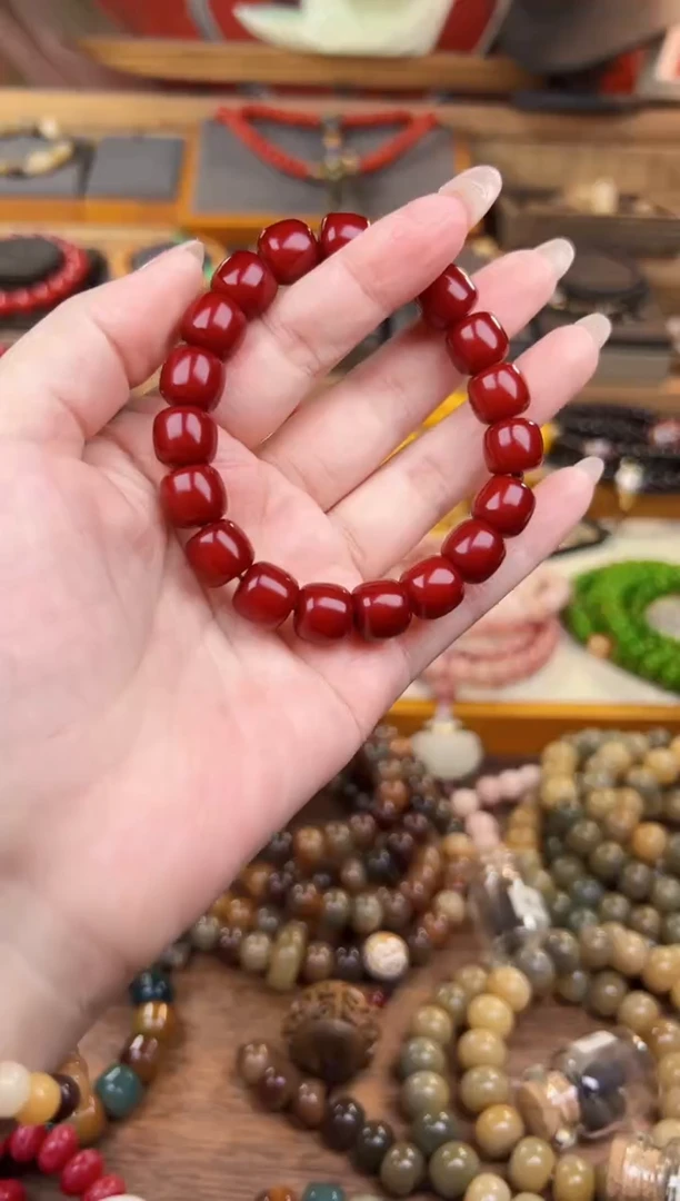 【闪购商品】菩提根/象牙果手串砂砂红老型10*11MM单圈