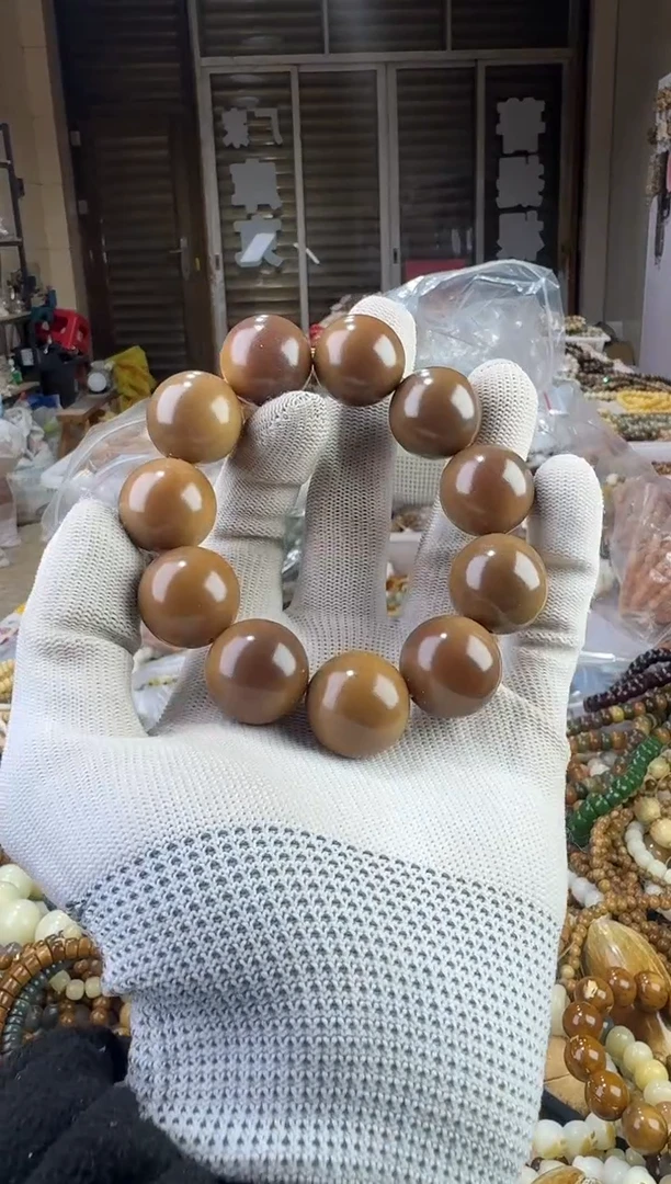 【闪购商品】菩提根/象牙果手串菩提根大卡咖色