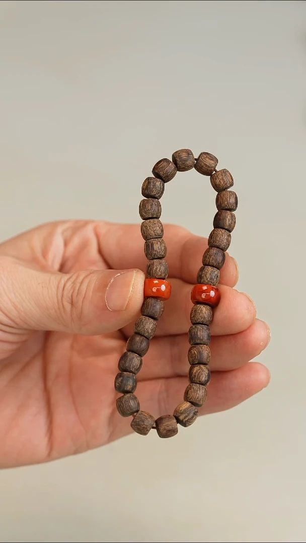沉香手串菲律宾莱特九九分沉7.5mm单圈7.2g
