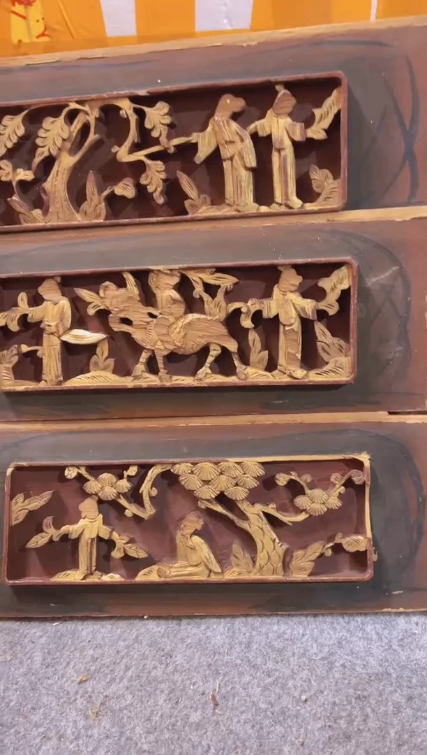 【闪购商品】香樟木老木雕老物件花板