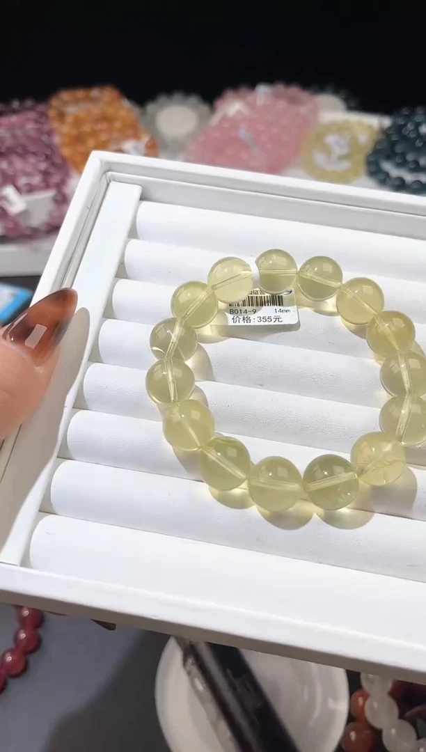 【闪购商品】水晶手链未镶嵌多样性发一黄泡泡14mm