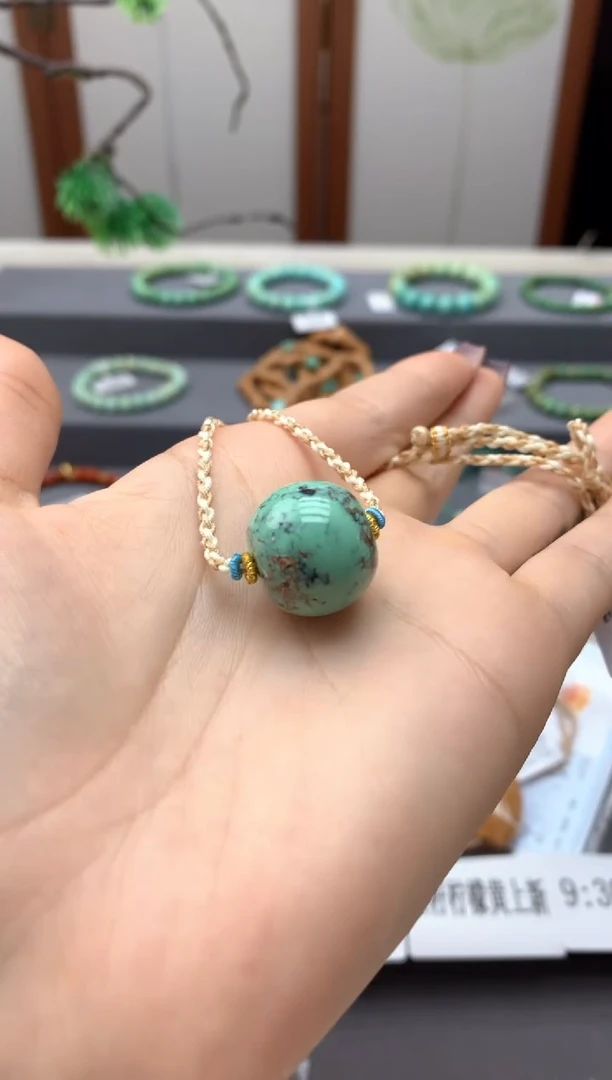 未镶嵌绿松石锁骨链洋E113