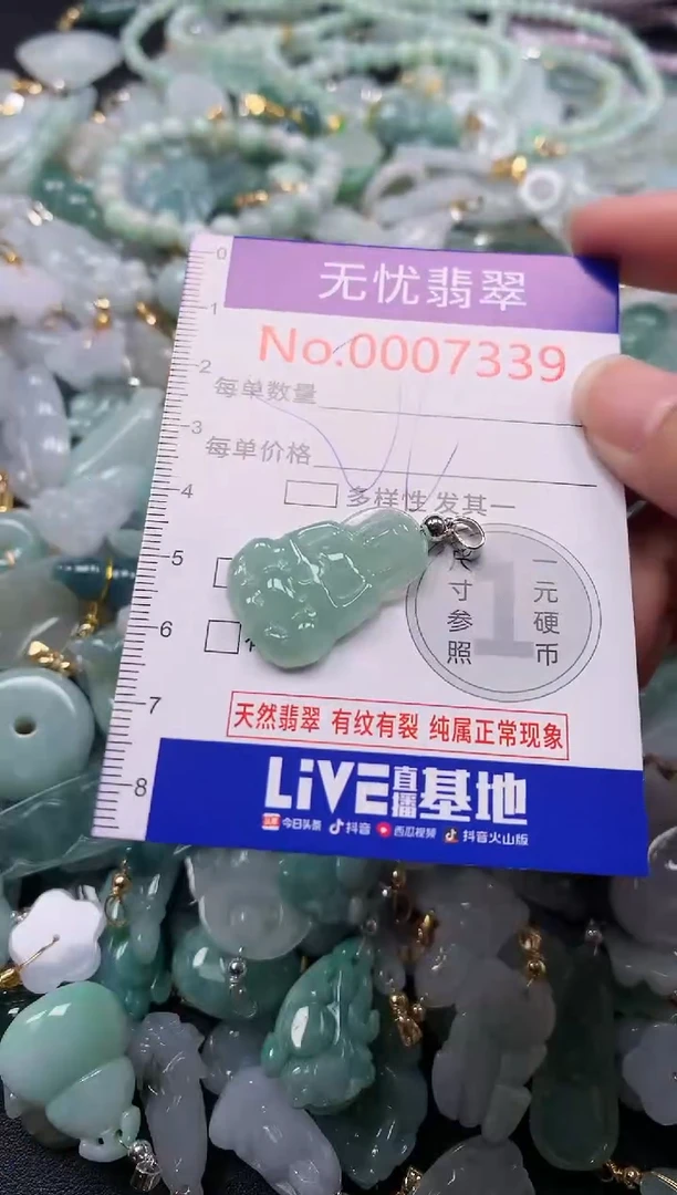 吊坠(不含链)未镶嵌翡翠7339