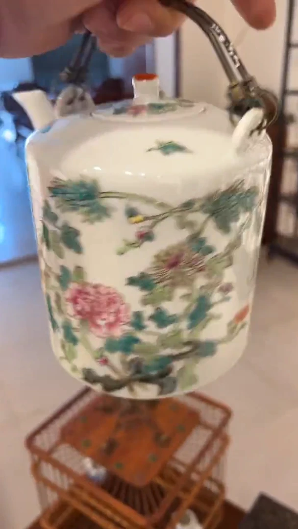 摆件瓷摆件瓷摆件四季花卉大水壶