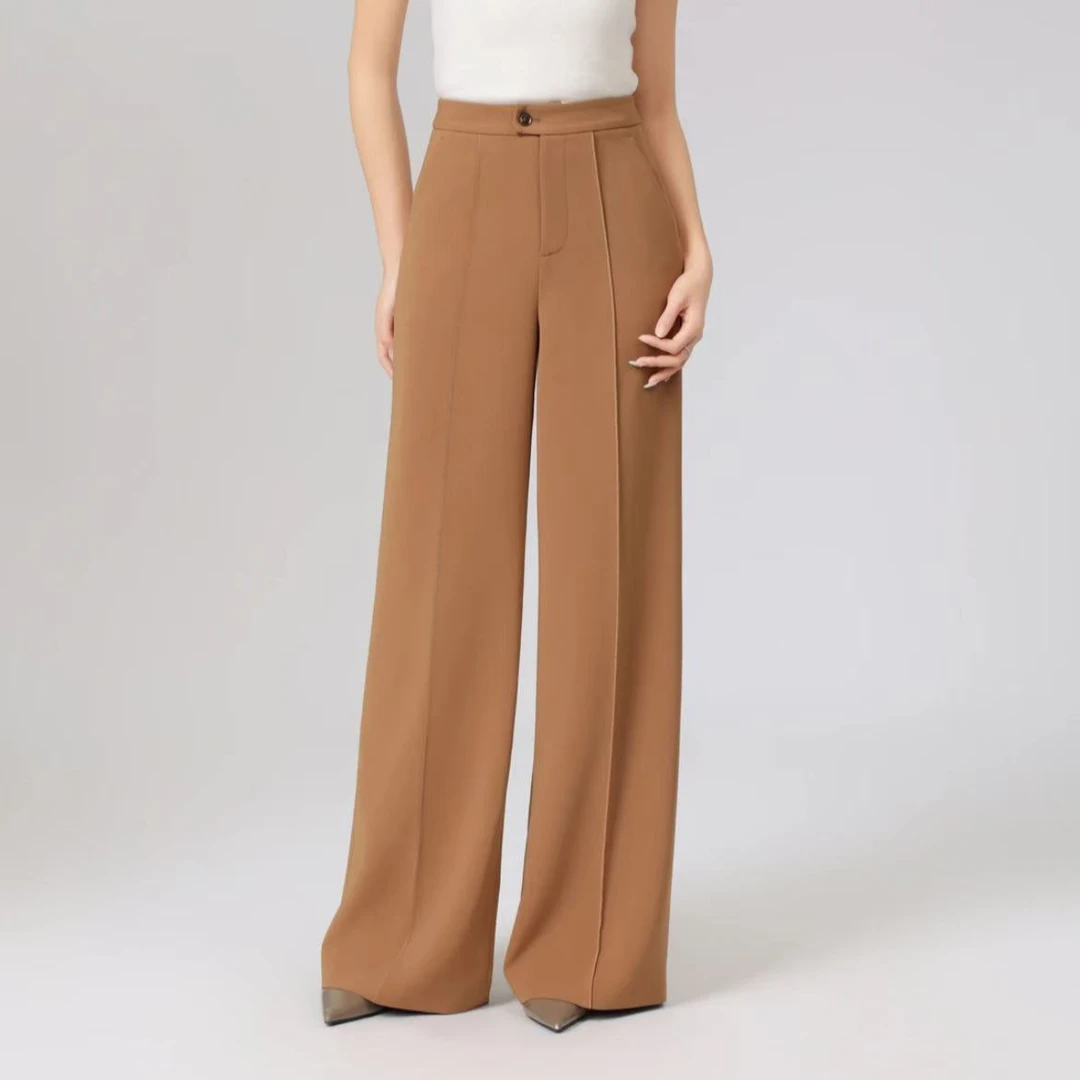 AMASS/阿玛施新款高腰垂感百搭阔腿裤显瘦直筒裤510050