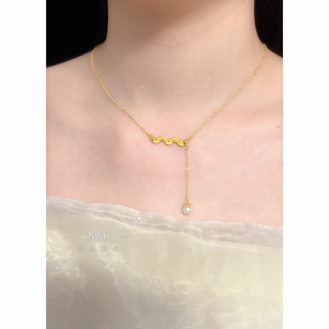 【花丝祥云】项链  真喜利 时尚简约坠链 百搭温柔可调节 气质小众