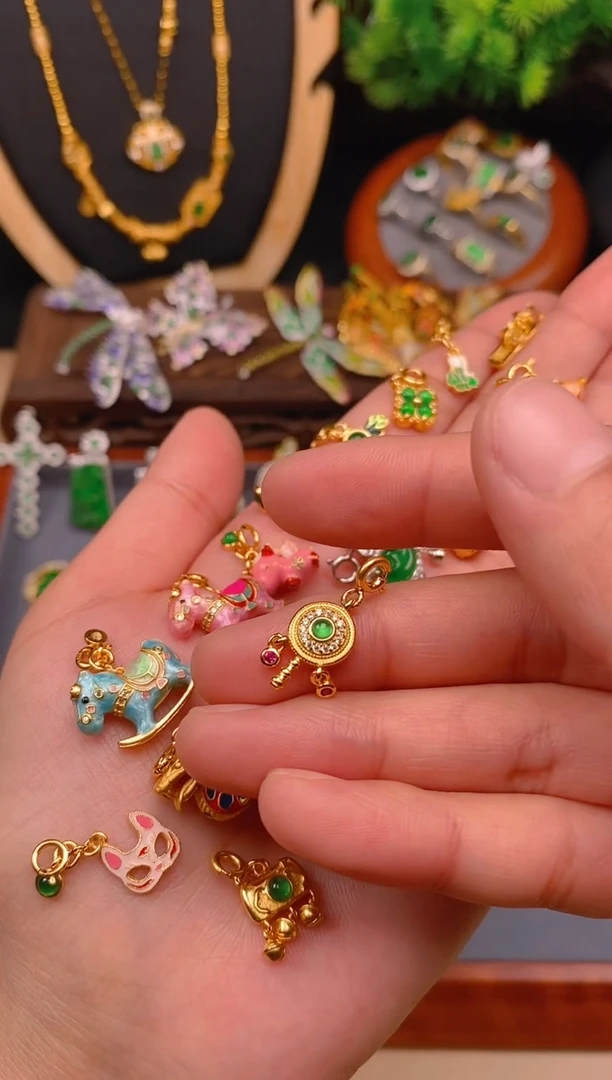 【闪购商品】翡翠吊坠(不含链)银S925镶嵌捕梦网