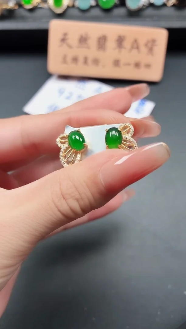 银S925镶嵌戒指翡翠111
