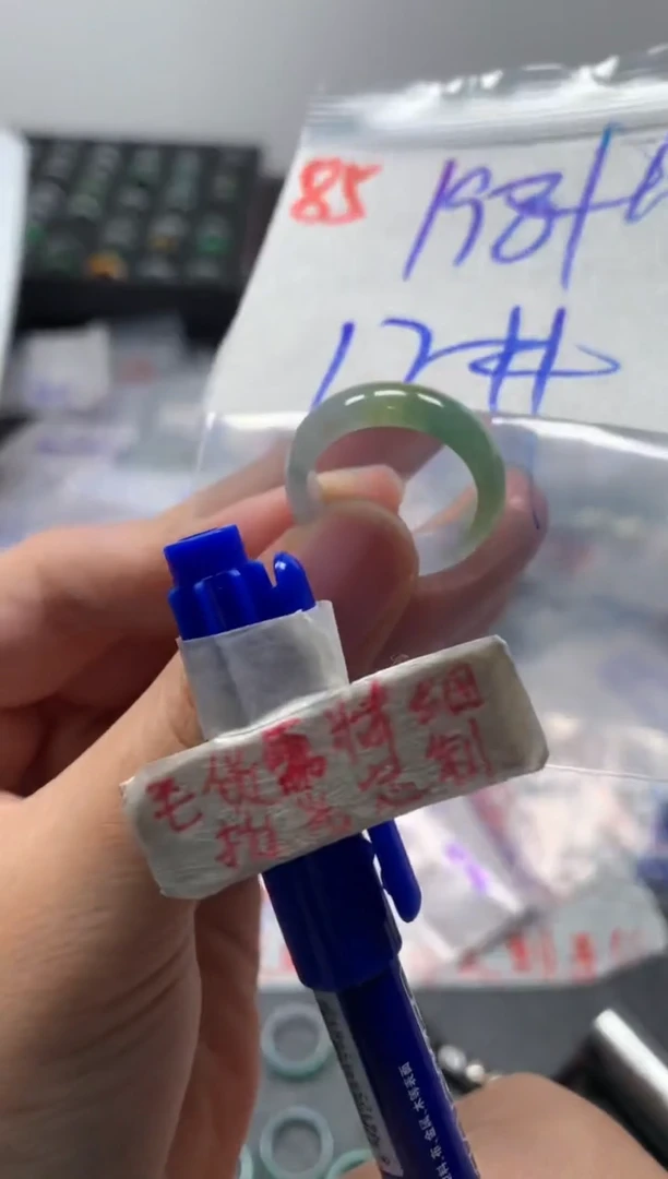 未镶嵌定制翡翠戒圈17#208毛货需精细抛光