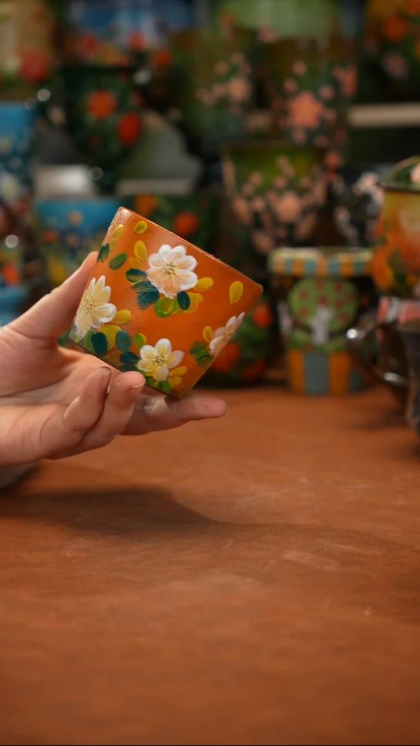 紫砂油画釉下彩手绘
