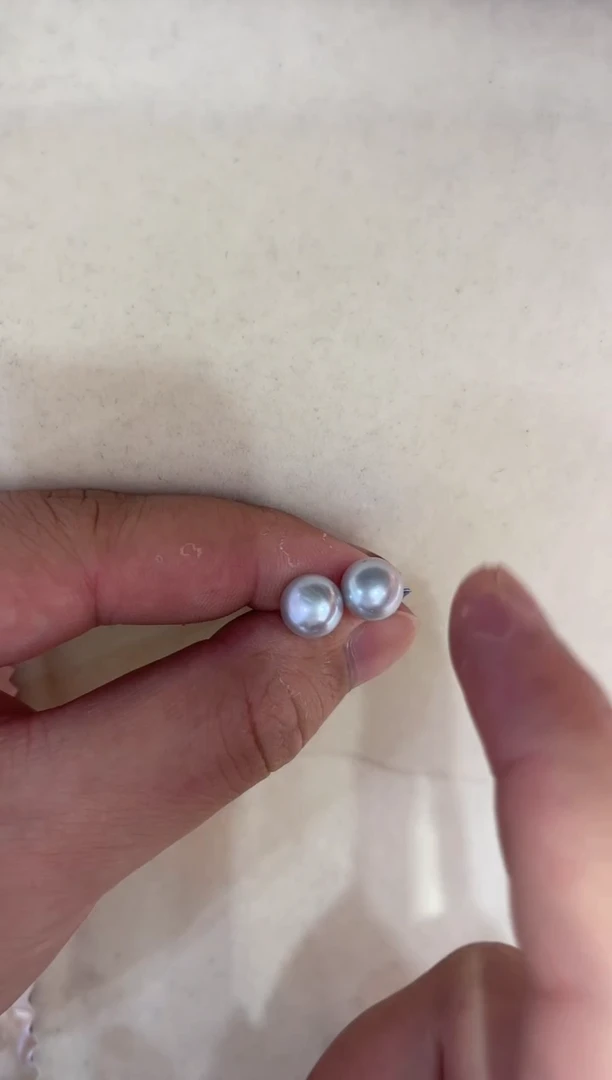 未镶嵌淡水珍珠耳饰非基地不带证书