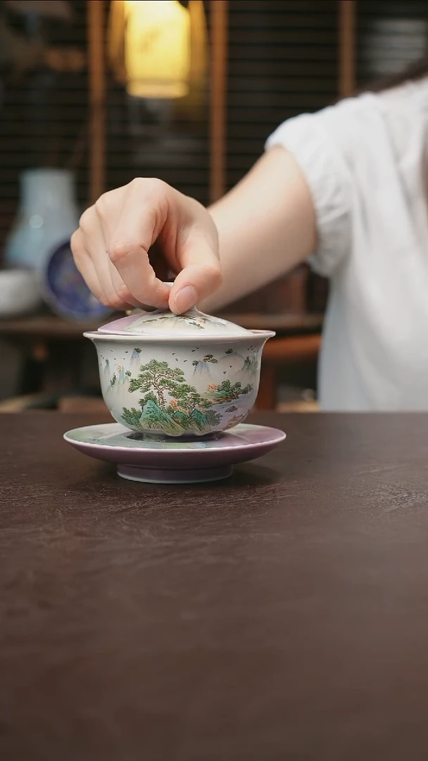 杯景德镇陶瓷杯碗柴烧多人