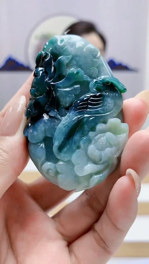 未镶嵌定制翡翠5160MM-毛货挂件13