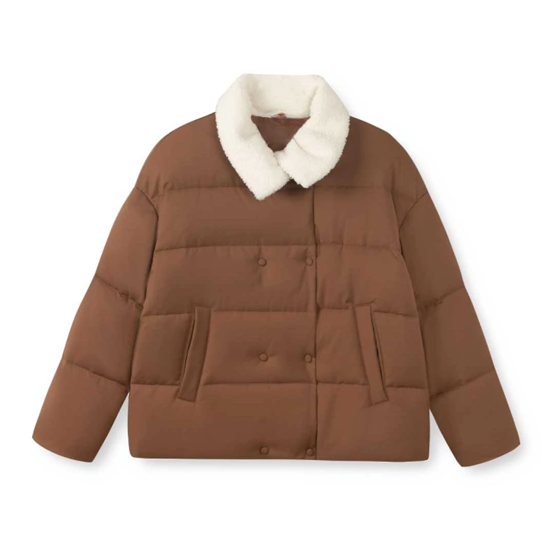 【特价】播broadcast柔软绗线保暖美拉德短款面包棉服MDR4PD6211