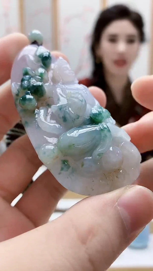 未镶嵌定制翡翠4829bb-毛货挂件137
